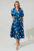 Madison Floral Wynette Tiered Midi Dress